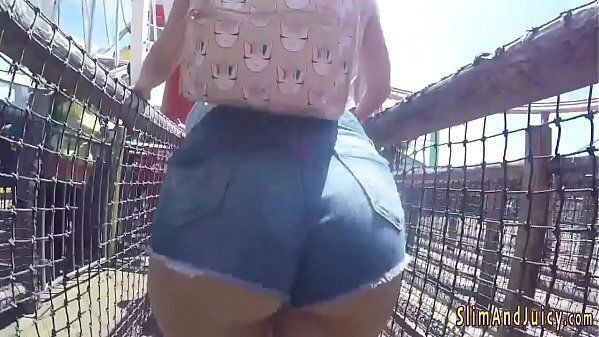 Teen gets booty spanked before riding