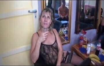 French milf with some black guys