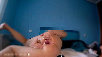 The strugle is real. Two anal plugs and big dildo