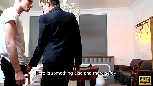 TUTOR4K. Sexy mature teacher become lovers during class