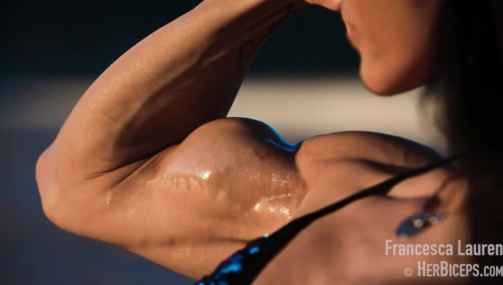 muscle girl sharp biceps