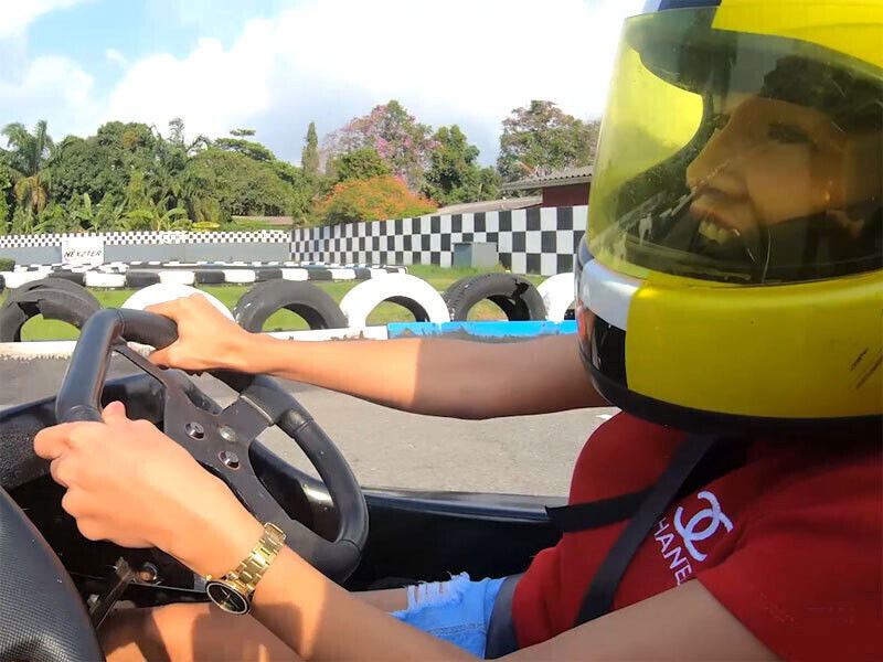 fake amateur Thai teen goes karting with after