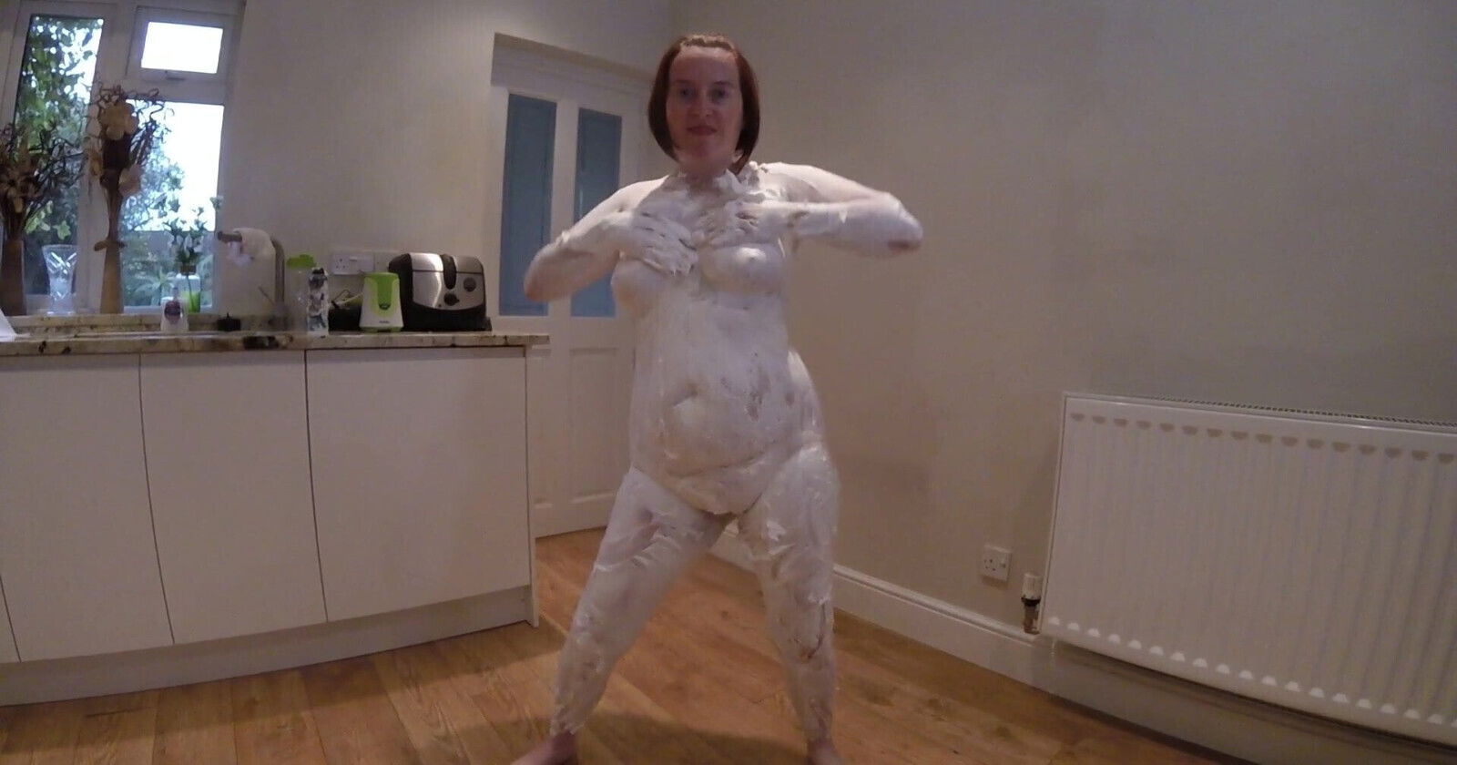 Messy dance shaving foam