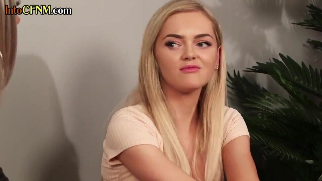 Busty CFNM femdom sucks dick teen voyeur