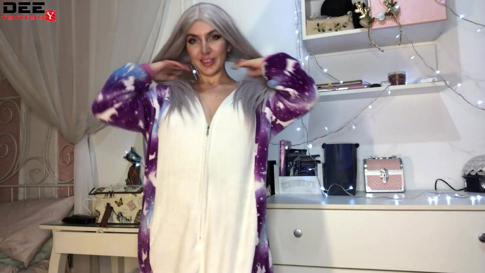 Sexy Blonde Sensually Plays with Pussy Vibrator after Work Amateur