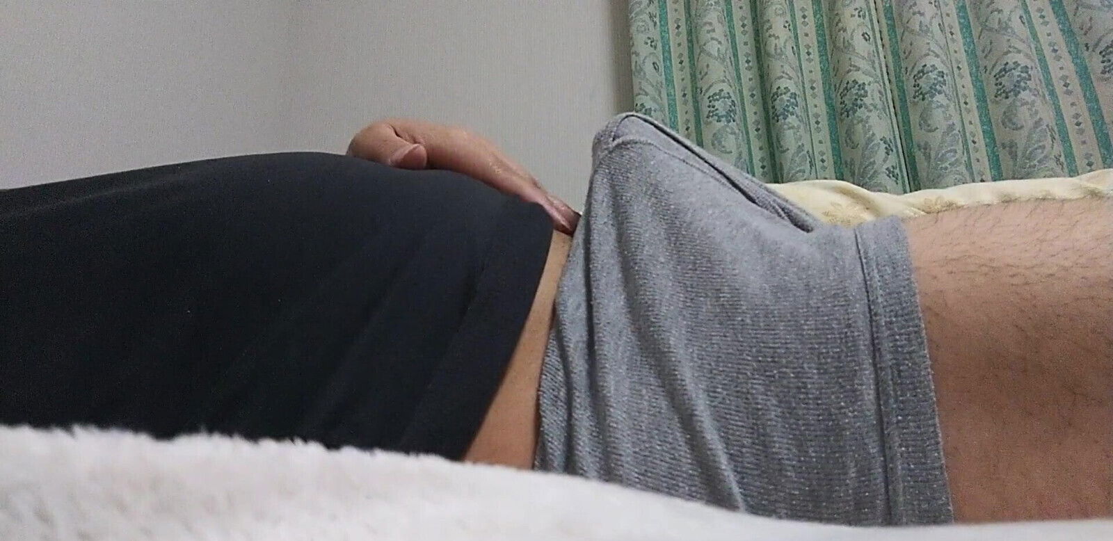 Hairy middle-aged messing around