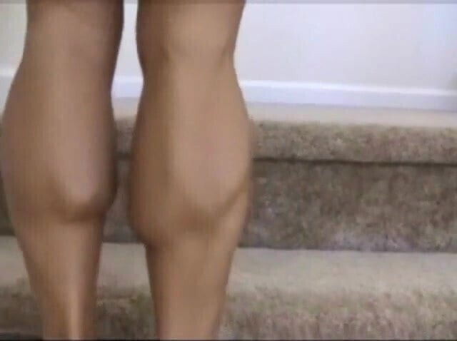 muscle woman calves worship