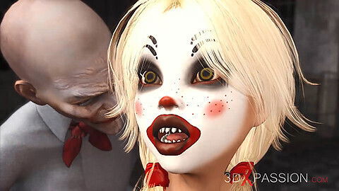 Joker bangs rough cute sexy blonde clown mask