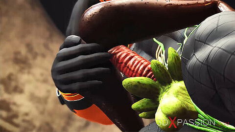 Anubis plays with black girl temple Ancient