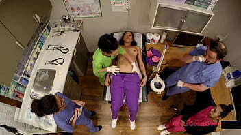 Student Nurses Lenna Lux, Angelica Cruz, &amp_ Reina Practice Examining Each Other Clinicals Under Watchful Doctor Tampa &amp_ Nurse Lilith Rose GirlsGoneGyno.com Nurses Clinical Experience
