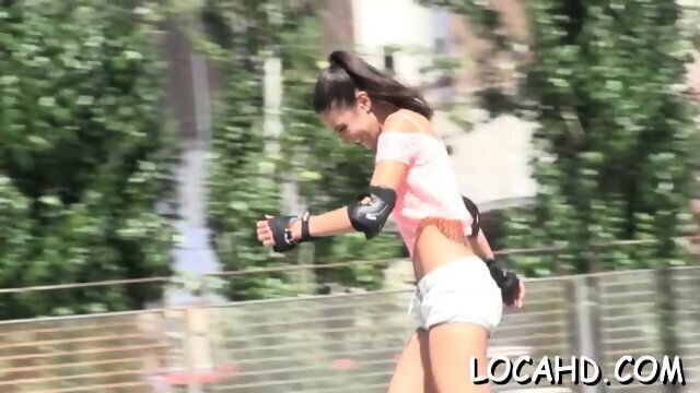 Vigorous Carolina Abril gets amazed slim