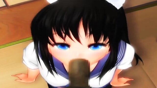 brunet schoolgirl sailor uniform