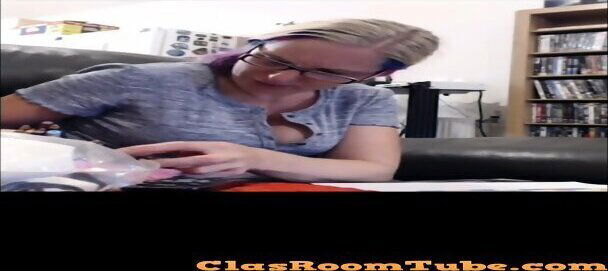 Teacher makes with student live whilst teaching