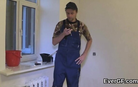 Skint boyfriend allows kinky friend pound exgf dollars