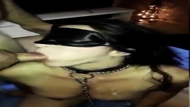 Blind folded mature wife swallows multiple loads