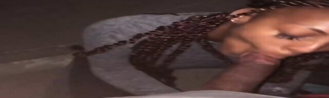 Ebony Milf Sucks Daddys Outside Parking