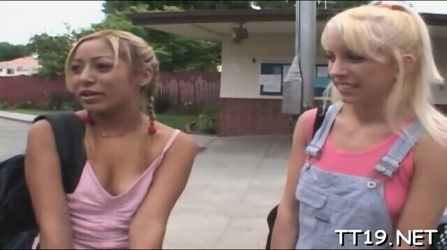 Mouthwatering asian young conquers huge