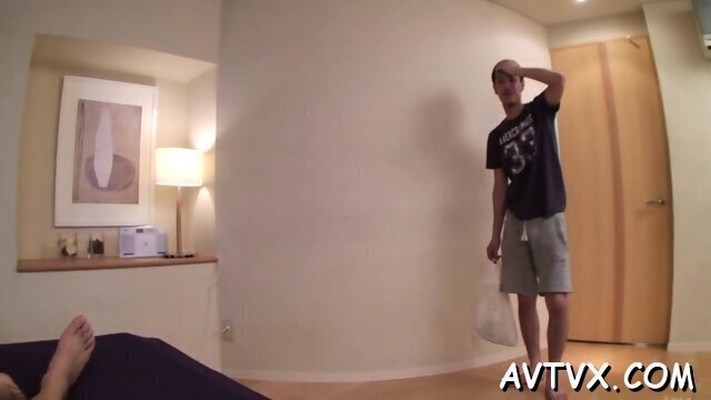 Glamour japanese maid Marin Koyanagi fucks camera