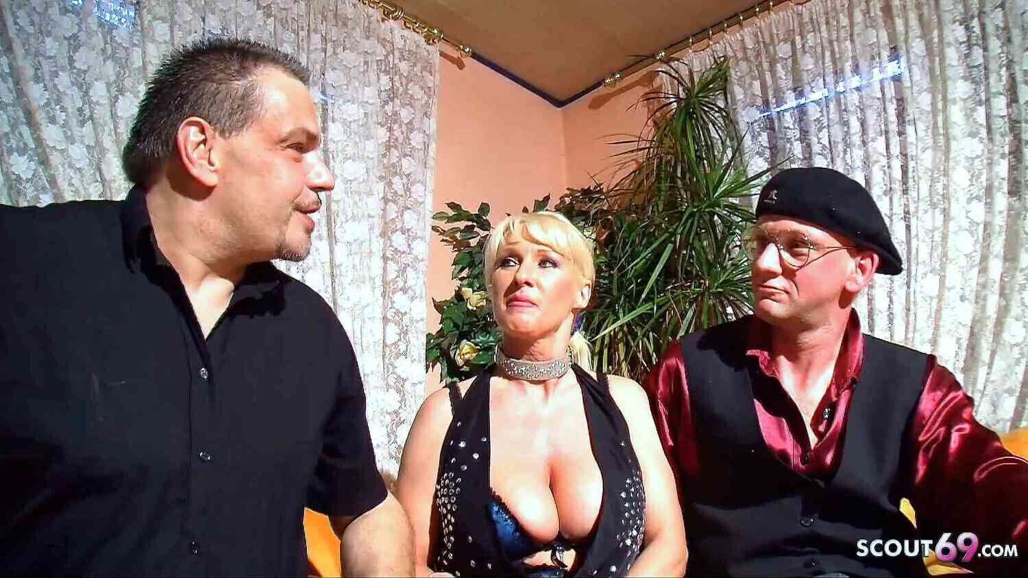 German Mature Couple’s First Cuckold Threesome