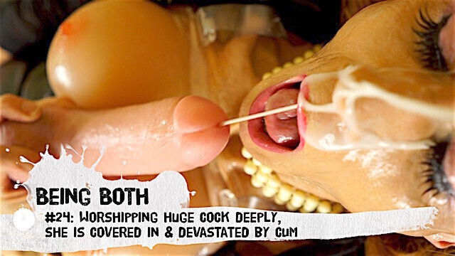 Trailer-Worshipping huge cock, totally covered