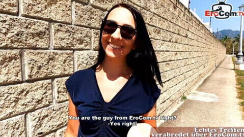 REAL SEXDATE german skinny Milf picked Holiday, EroCom