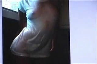 Viewing her pics then cumming on her face pic