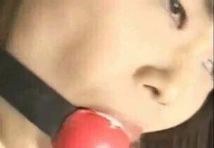 Asian girl gagged and bounded