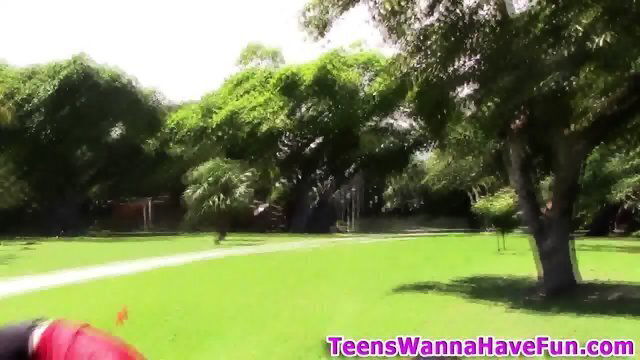 Stockings teen exercising