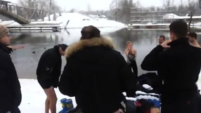 Mixed Group Skinny Dipping Waiting