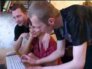 Big Titted Hairy Milf Keeps Her Boys Happy