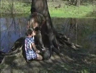 Horny Cop in the Woods