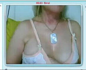 Very old woman show webcam
