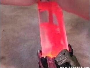 Girl rides a lava lamp while 2 guys cum on her face