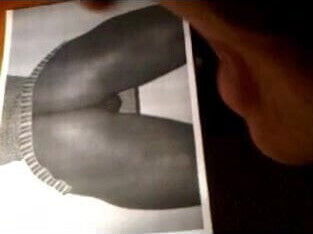 cum on picture of black booty