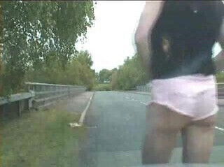 exhibitionist tranny whore flaunts outdoors
