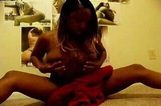 Beautiful Ebony Girl Masturbating.