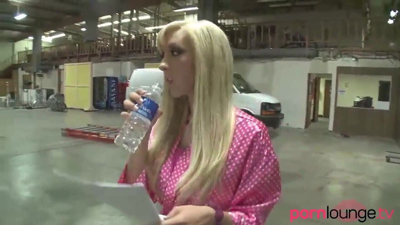 Blonde pornstar with fake pounded