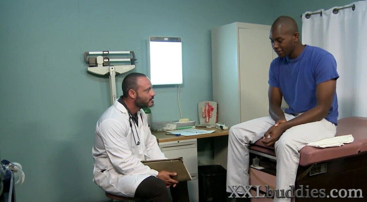 Doctor rides sucks tugs black shlong