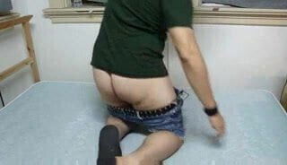 men wear short jeans and boots