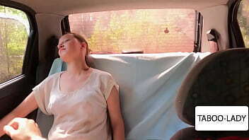 Fake taxi, taxi driver drove into forest fucked passenger'_s girl, helped finish satisfied