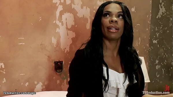 Shemale boss fucks employee hotel