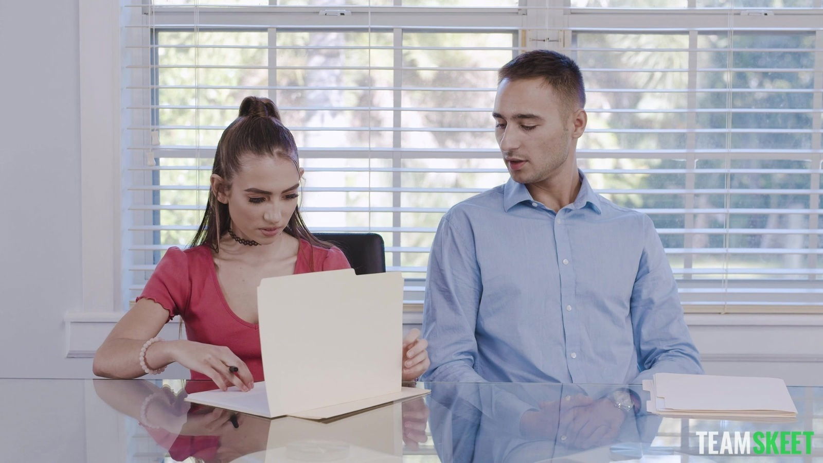 Small boobs cutie Bailey Base moans during gentle lovemaking