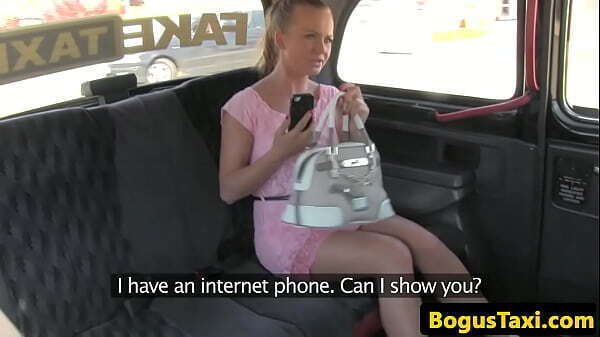 Busty eurobabe dickriding taxi driver