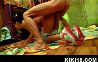 petite Czech teen Kiki celebrating her 18th birthday