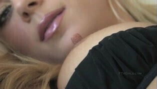 Julia Crown posing touch pussy breast