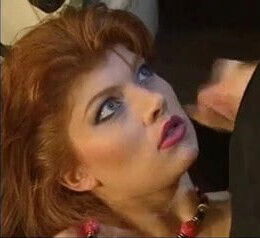 redhead german slut sucks hard cock for facial