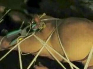 Rope restraint bond Electric blame ejaculation