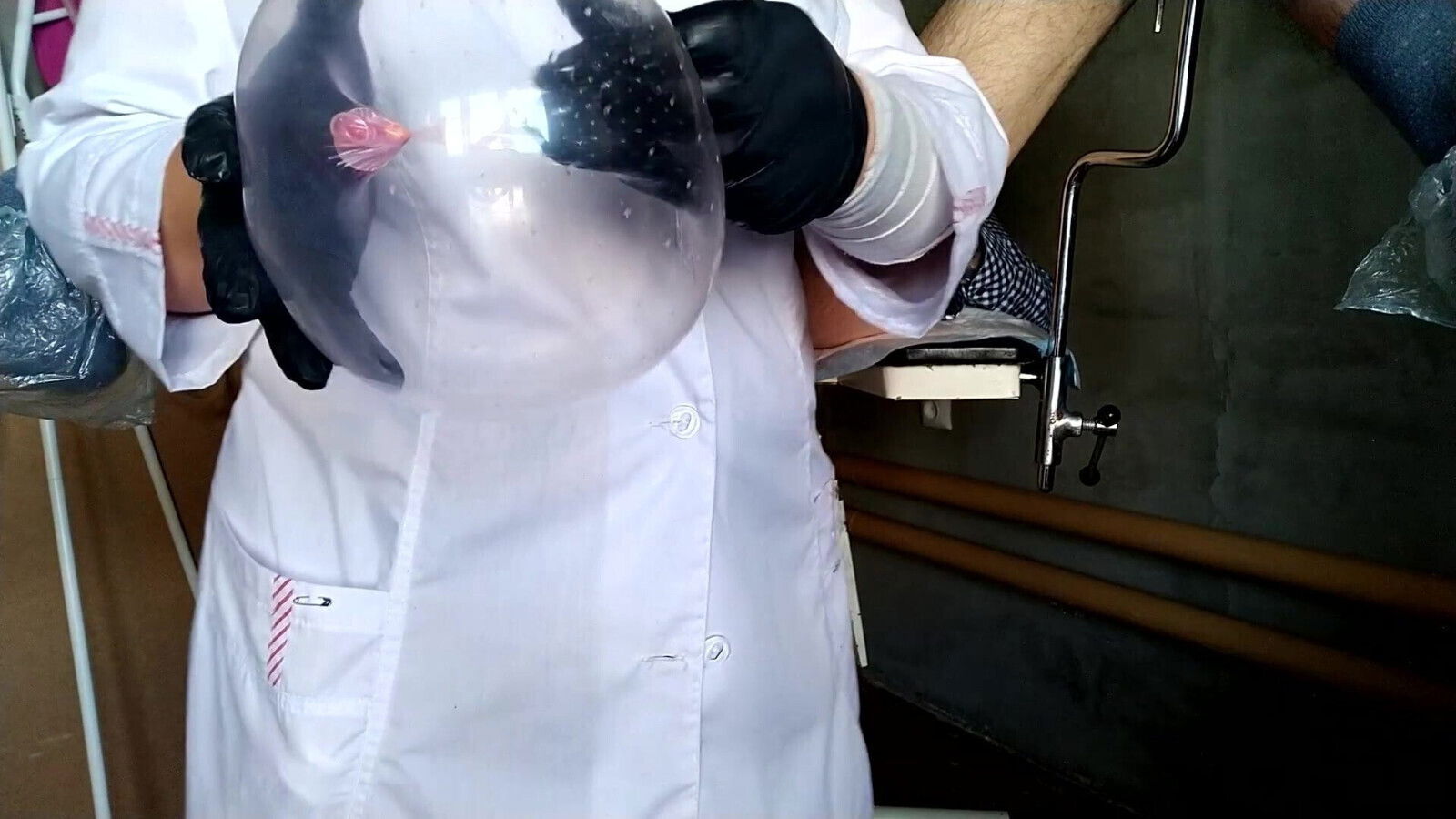 Medical Fetish Nurse Condom, Vagina (Patient Cumshot)