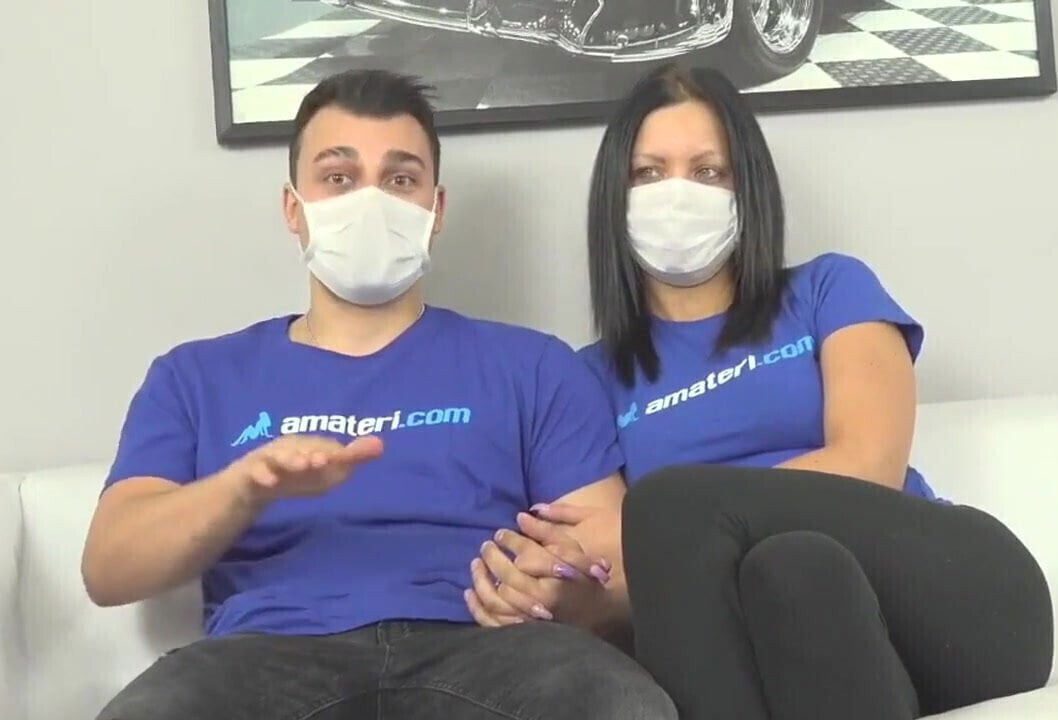 horny couple afraid coronavirus stepmom couple