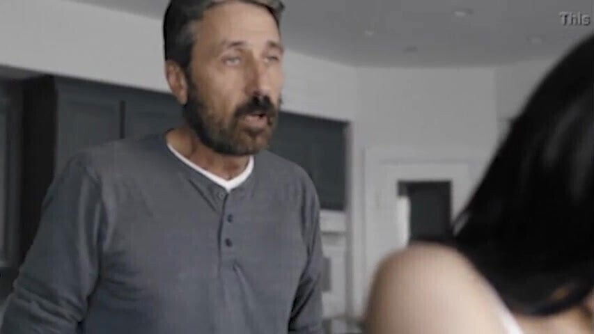 Stepfather punishes slutty daughter with slap